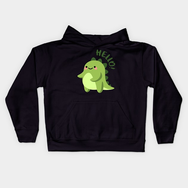 CUTE DINO Kids Hoodie by tzolotov